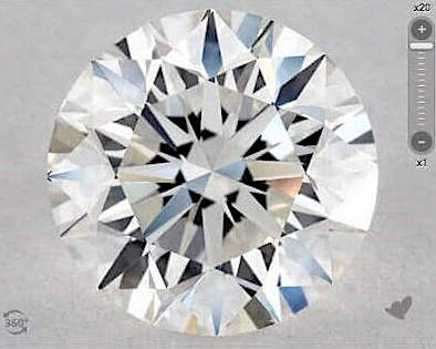 GIA Rund Excellent 0.90ct G VS1 Tiefe 63.3